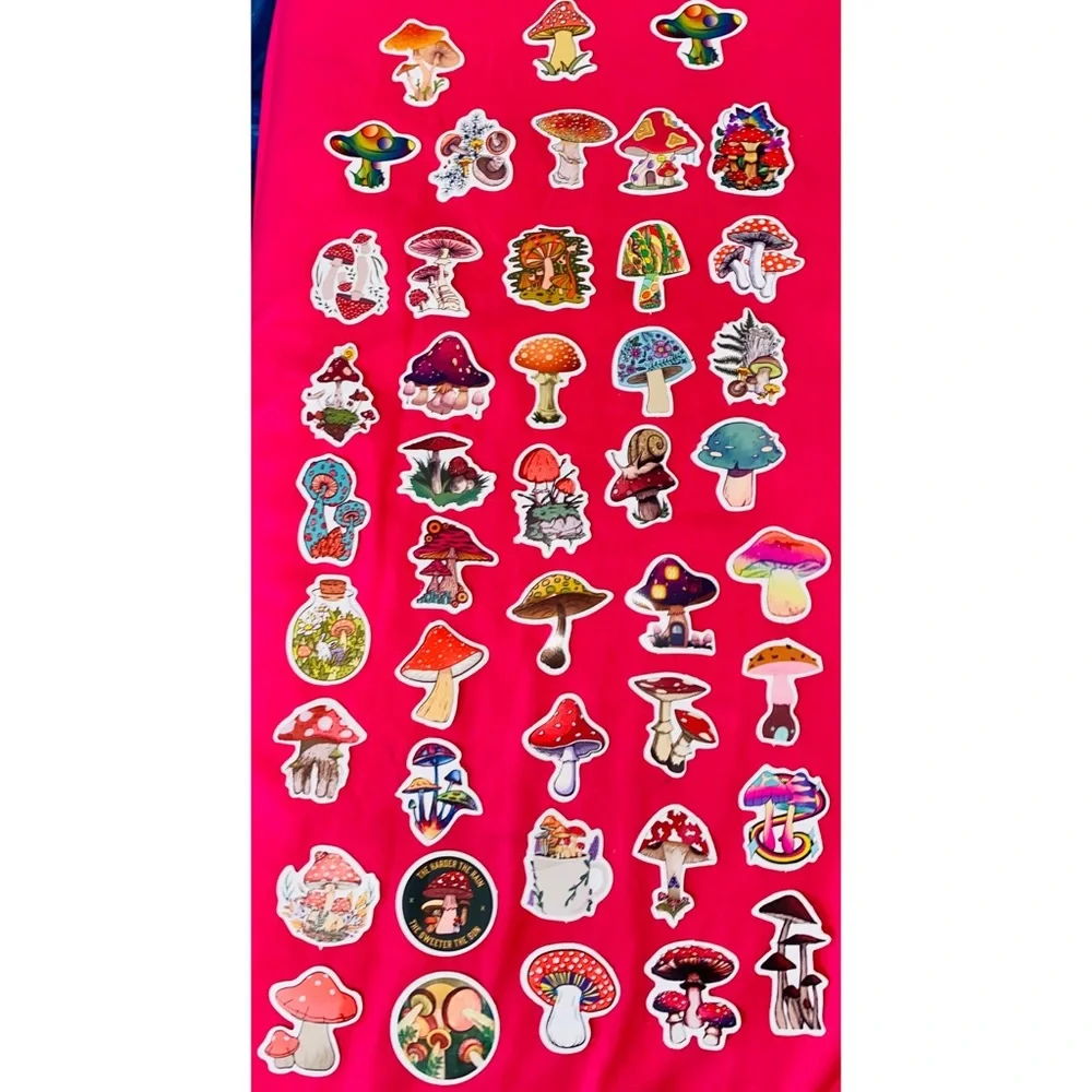Psychedelic Mushroom Rave Stickers for Water Bottle, Laptop etc